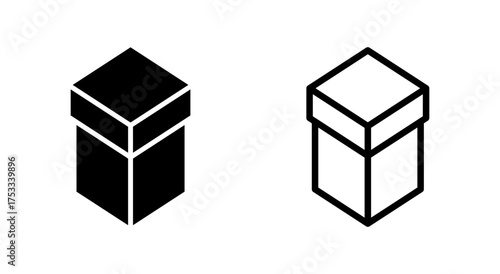 Box icon symbol for apps and websites. box sign and symbol, parcel, package