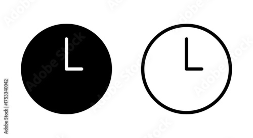 Clock icon symbol for apps and websites. Time sign and symbol. watch icon