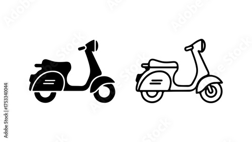 Scooters outline with transparent background