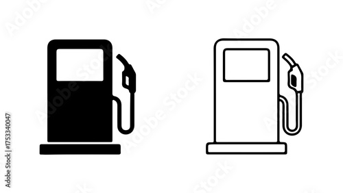 Gas pump icon with transparent background