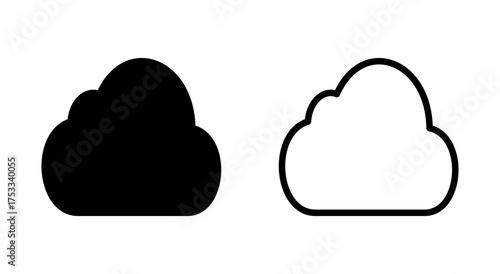 Cloud icon symbol for apps and websites. cloud sign and symbol