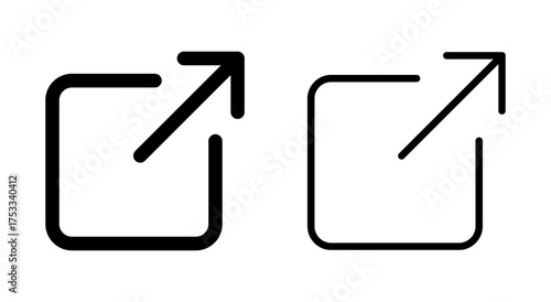 External link icon symbol for apps and websites. link sign and symbol. hyperlink symbol