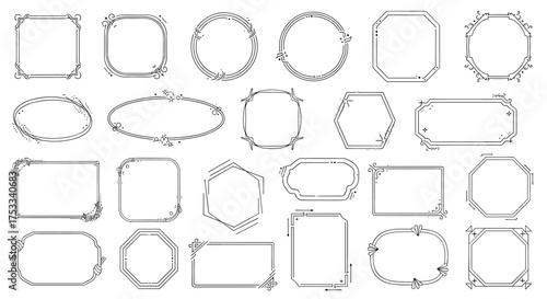 A curated collection of decorative vintage frame designs for graphic and web design projects