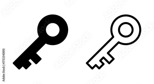 Key icon symbol for apps and websites. Key sign and symbol. keys vector