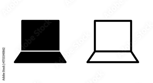 Laptop icon symbol for apps and websites. computer sign and symbol