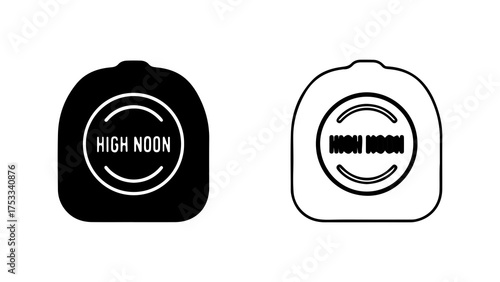 High noon hat logo with transparent background