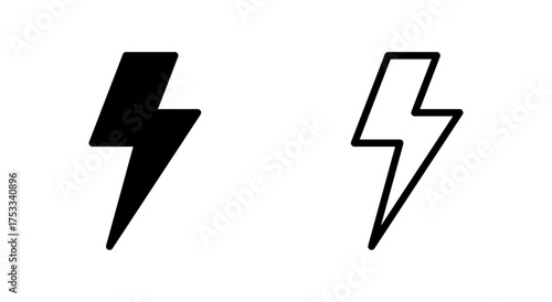 Lightning icon symbol for apps and websites. electric sign and symbol. power icon. energy sign