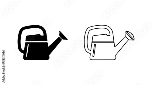 Watering can icon with transparent background