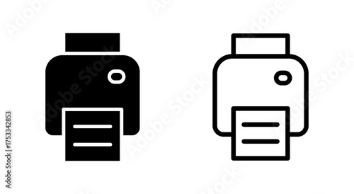 Print icon symbol for apps and websites. printer sign and symbol