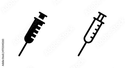 Syringe icon symbol for apps and websites. injection sign and symbol.vaccine icon