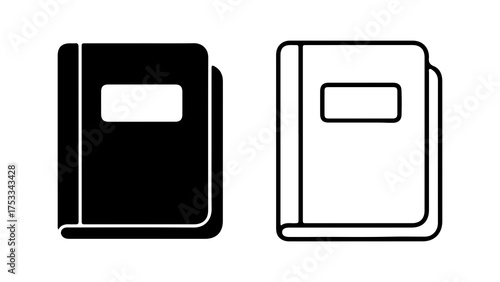 Closed book icon with transparent background