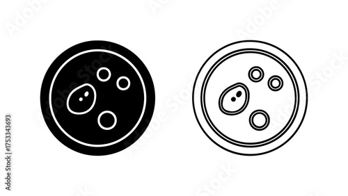 Round control panel with buttons with transparent background