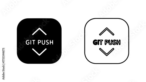 Git push button with transparent background