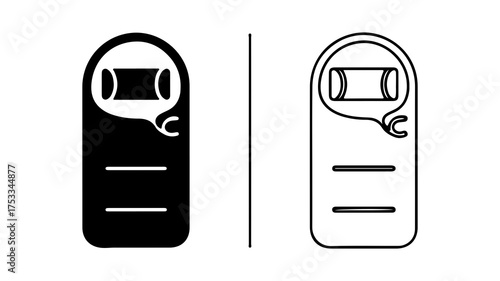 Sleeping bag icon with transparent background