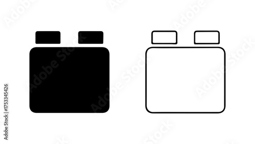 Bed outline with transparent background