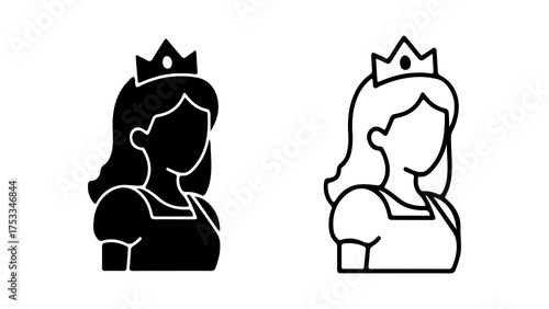 Princess headshots with transparent background