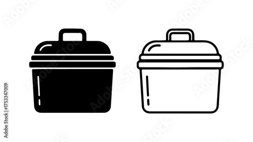 Food containers with transparent background