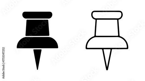 Push pins with transparent background