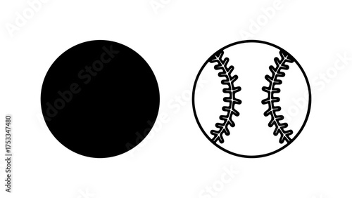 Baseball and circle with transparent background