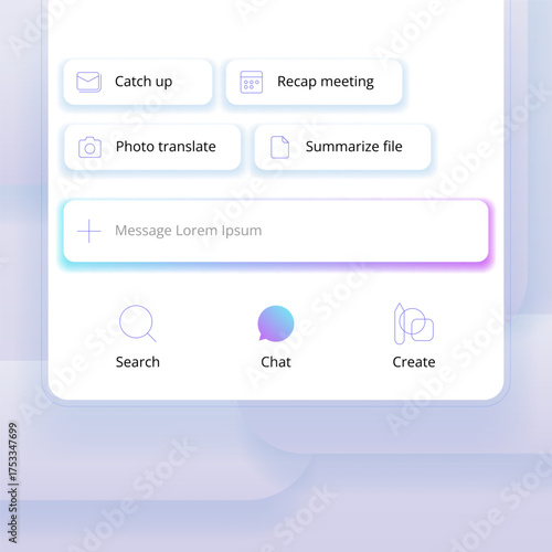 Mobile interface with AI smart buttons
