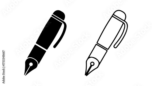 Fountain pens with transparent background