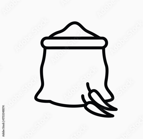 Colorful vector icon of a full sack representing abundance and wealth