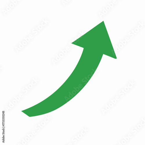 Realistic upward arrow symbolizing growth and progress