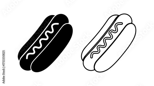 Hot dog icon with transparent background