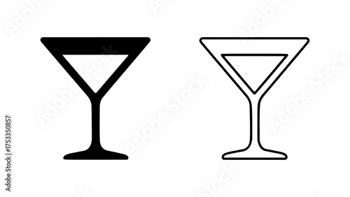 Martini glasses with transparent background
