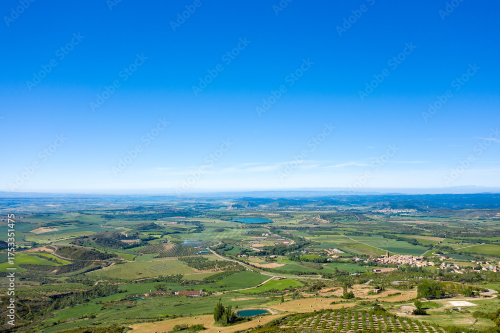 Obraz premium This landscape photo was taken in Europe, Spain, Aragon, Huesca, in summer. It shows Loarre, under the Sun.