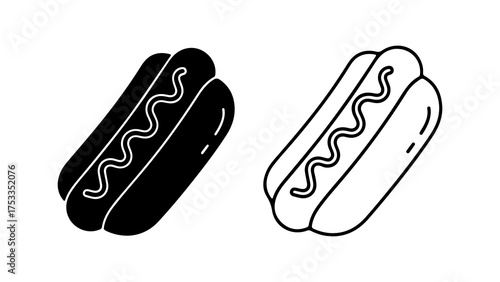 Hot dog icon with transparent background