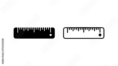 Rulers with measurements and transparent background