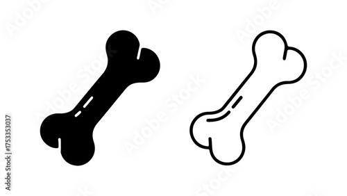 Dog bone icon with transparent background