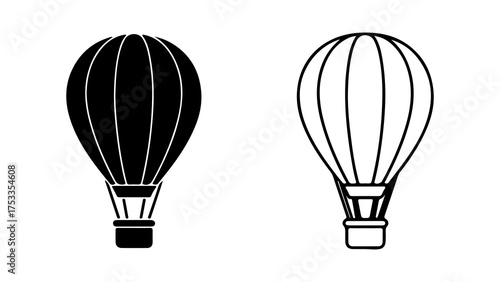 Hot air balloons with transparent background