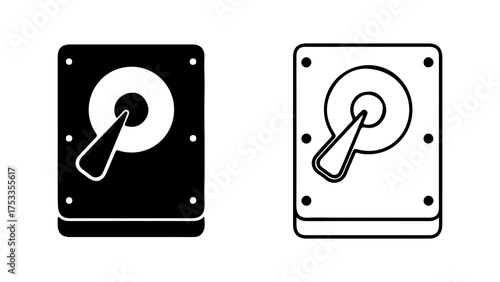 Hard drive icon with transparent background