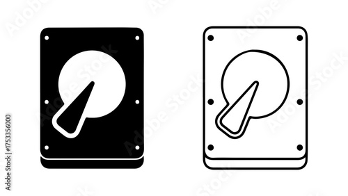 Hard drive icon with transparent background