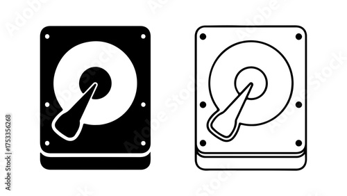 Hard drive icon with transparent background