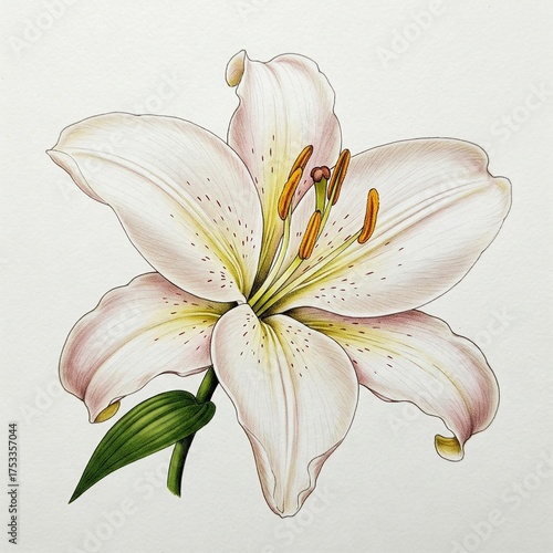 flower, 백합, 네이처, 백, 식물, 미, yellow, 고립시키는, 뜰, 봄, 블로섬, 개화, 분홍, 매크로, 여름, 나뭇잎, 근접, 꽃, 단 하나, 1, beautiful