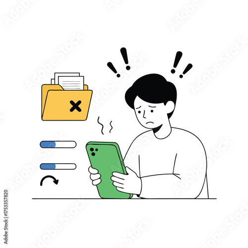 Man frustrated by phone error data problem