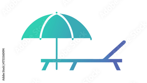 beach chair with umbrella