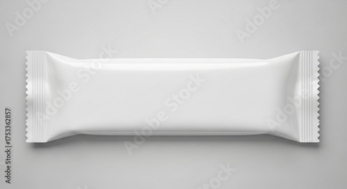 Blank white snack bar wrapper mockup ready for custom branding and product design showcasing delicious potential.