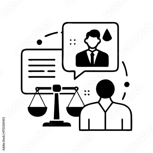 Vector art of law and justice concept vector illustration legal system and jurisprudence