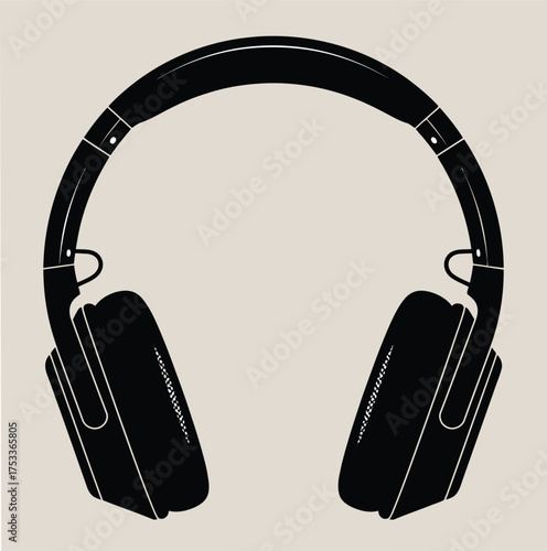 Headphones audio music sound listen device technology entertainment studio dj podcast recording wireless earcups on white background