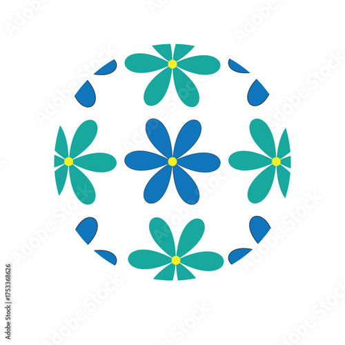 Abstract flower vector illustration