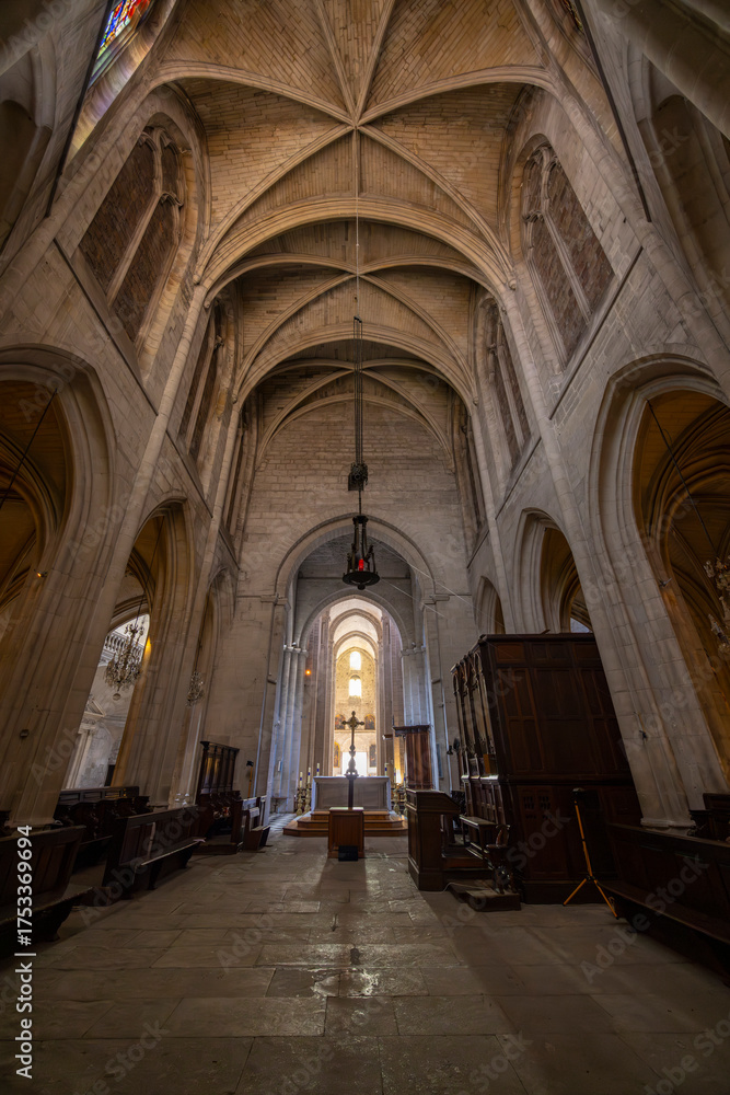 Fototapeta premium Saint Trophime Cathedral Arles France Romanesque architecture light