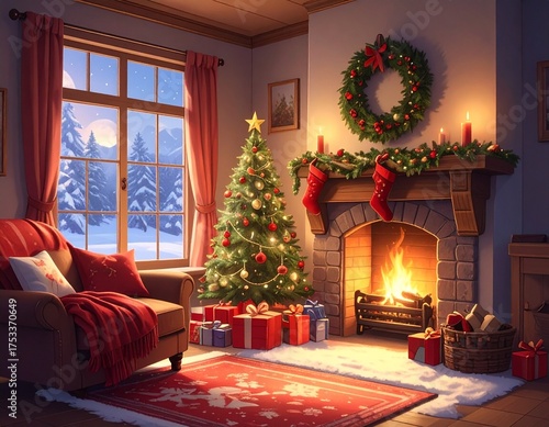 Ambiance cocooning au moment des fêtes de fin d'année.