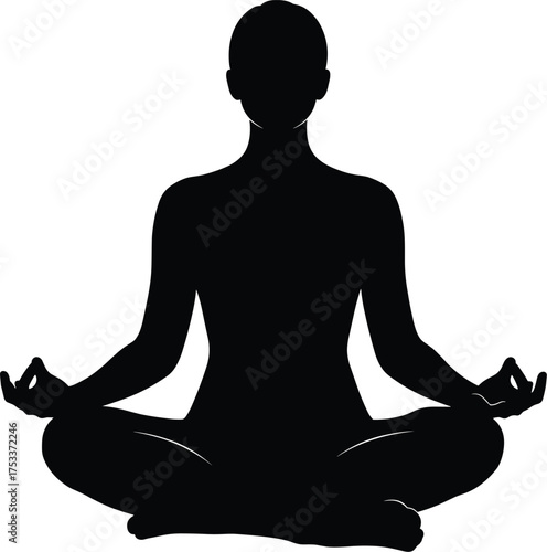 Silhouette of a Person Meditating