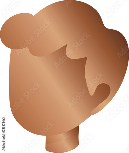 Bronze Head with Hair