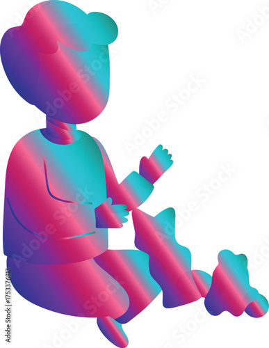 Gradient Boy Unpacking Presents