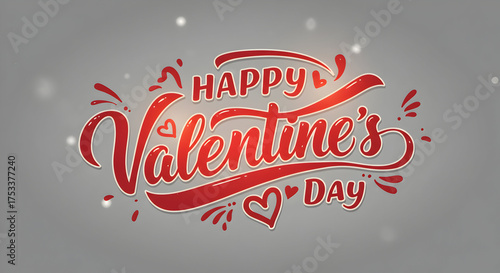 Valentines day greeting with decorative typography